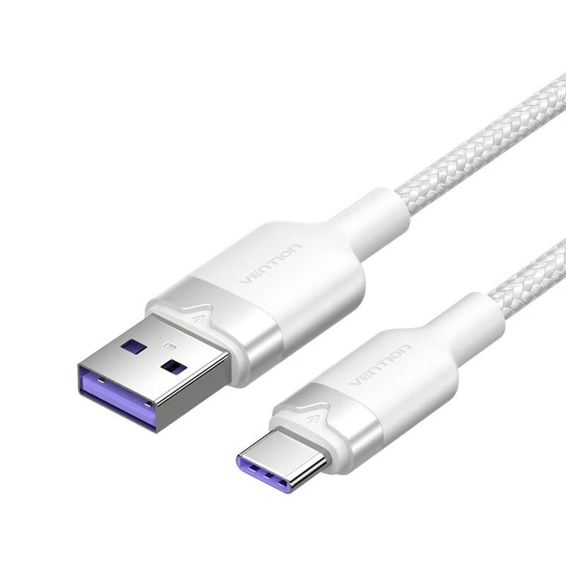 USB-C į USB-A 2.0 laidas Vention CTOWF — 1 m, 6A, baltas