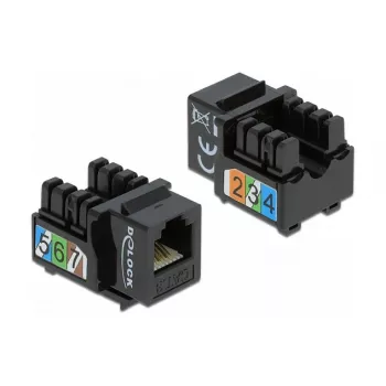 Keystone Module DeLOCK 86468 plokščias Juoda RJ-12
