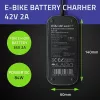 Qoltec greitasis įkroviklis, skirtas XIAOMI 36V elektriniam paspirtukui / dviračiui | 42V | 2A | 8,0*8,0mm + kaištis | atsparus vandeniui + maitinimo laidas