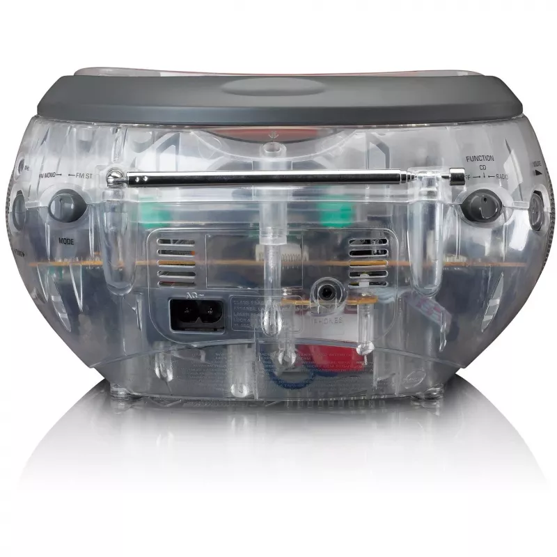 Nešiojamasis radijo CD grotuvas Lenco SCD-24TR — FM, 4 W išvestis, LCD, teleskopinė antena, AC/DC, 6×C baterijos