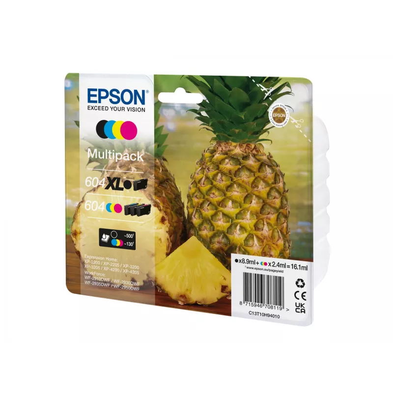 Epson 604XL rašalo kasetė 4 vnt. Originali didelio našumo (XL) Juoda, Žydra, Purpurinė, Geltona