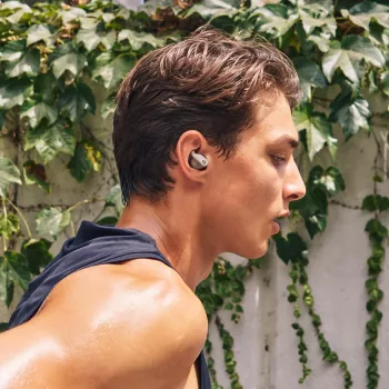 Beats by Dr. Dre Powerbeats Fit ausinės belaidės į vidų įdedamos sportinės Bluetooth pilkos