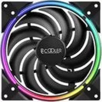 140 mm PCCOOLER korpuso ventiliatorius CORONA-MAX-FRGB, 1000–2000 RPM, ARGB apšvietimas