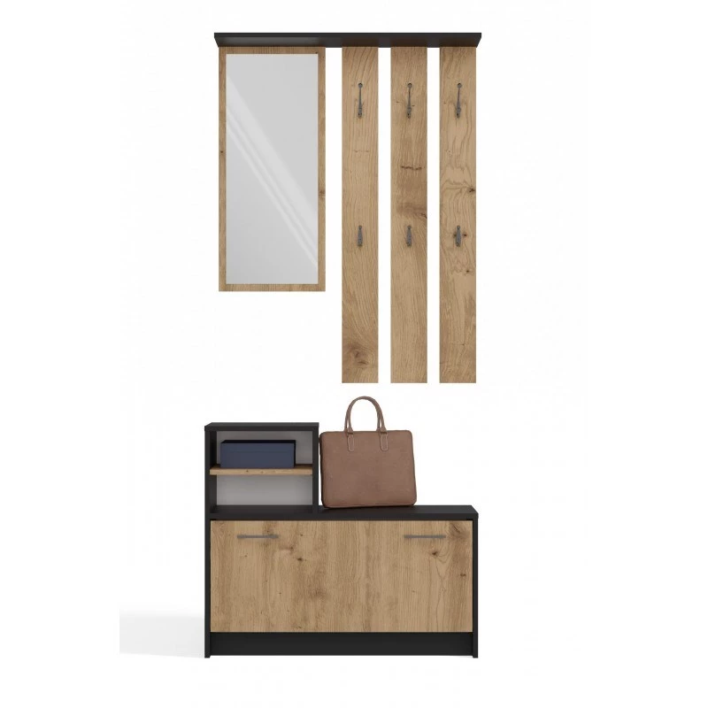 Prieškambario spintelė top e shop GAR ANT/ART su 1 varstomomis durimis, 850×240×1600 mm