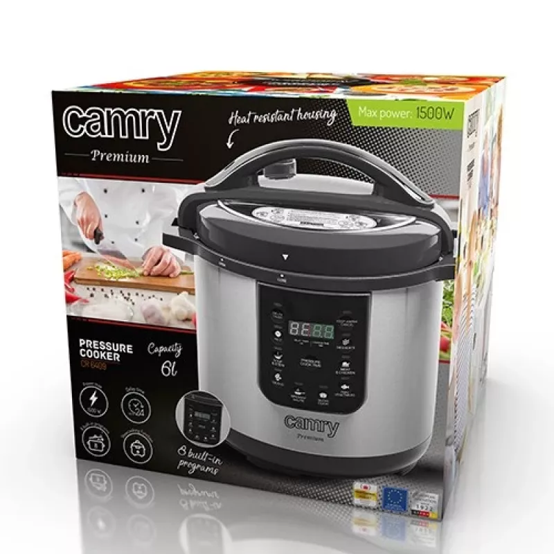 Camry CR 6409 multi cooker 6 L 1000 W Black, Stainless steel