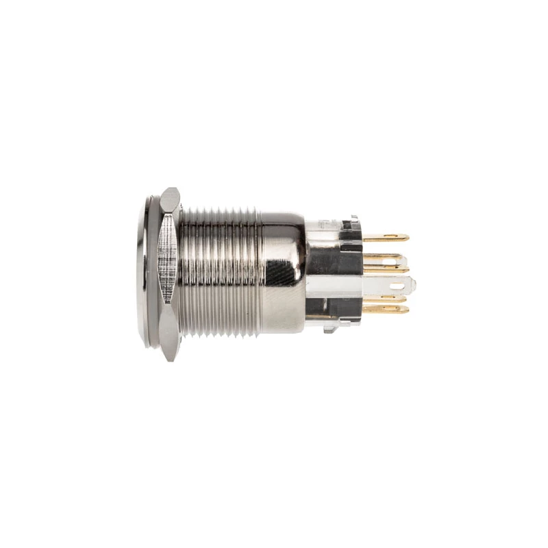 DimasTech vandalams atsparus mygtukas 19 mm Sidabrinėline Dot RGB PD210