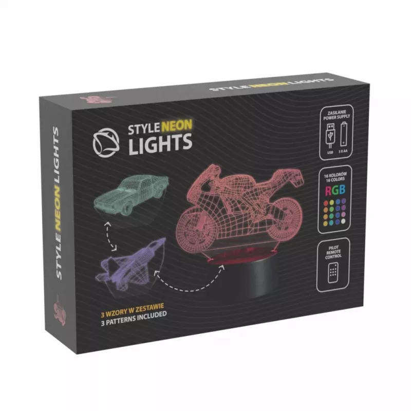 LED transporto priemonės dekoratyvinė lempa MANTA SNL121RGB RGB 3D šviesa automobiliams ir motociklams