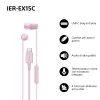 Sony IER-EX15C ausinės laidinės į ausis Skambučiai/Muzika USB Type-C Rožinė