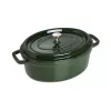 Staub La Cocotte 33 cm ovalus ketaus puodas, Bazilikų žalios spalvos