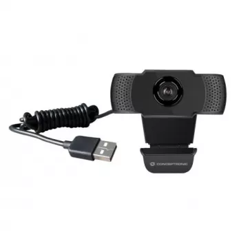 Conceptronic AMDIS 1080P Full HD internetinė kamera su mikrofonu, 2 MP, 1920 x 1080 pikselių, Full HD, 30 kadrų per sekundę, H.264, M-JPEG, YUV, 90°