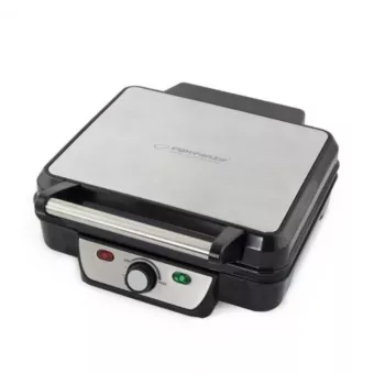 Kontaktinis grilis ESPERANZA EKG007 — stačiakampis elektrinis grilis, 2000 W, kepimo paviršius 280×235 mm, reguliuojamas termostatas, neprideganti danga, vėsi rankena