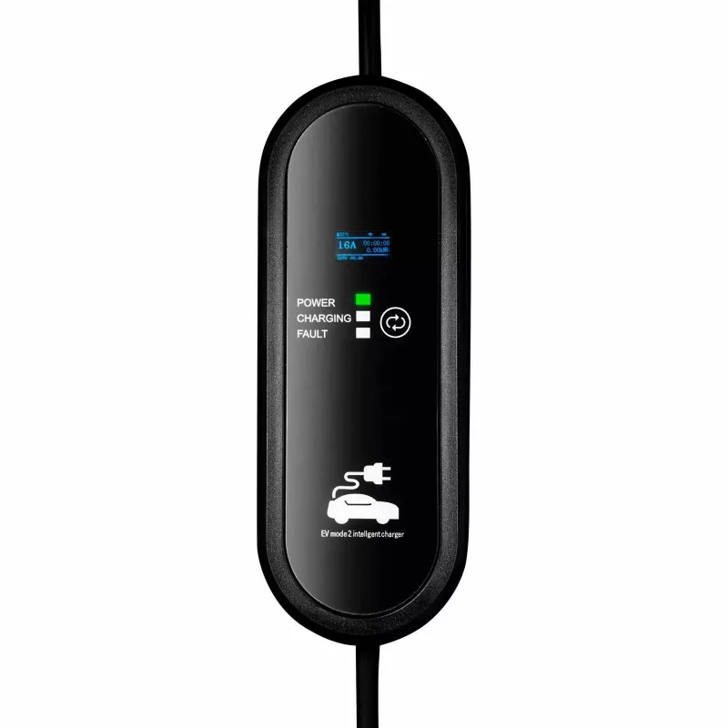 Akyga AK-EC-19 EV įkroviklis Type 2 LCD 1 fazės 16A 3.8kW 5m