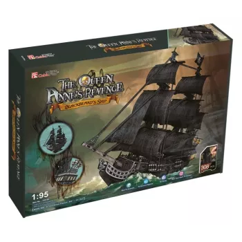 PUZZLE 3D Didelis piratų laivų rinkinys „Queen Revenge“