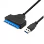 Adapteris QOLTEC 51855 — išorinis M.2 NVMe/NGFF į USB 3.0 adapteris, 10 Gb/s, 2,5 colio/M.2 diskams, juodas