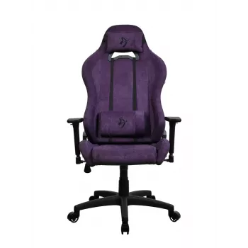 Žaidimų kėdė Arozzi Torretta SoftFabric Purple — ergonomiškas dizainas, reguliuojami porankiai, atlošiama atloša