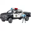 Žaislinis policijos pikapas BRUDER RAM 2500 Police 02505 – mastelio modelis, žaidimų transporto priemonė