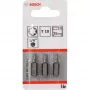 Bosch atsuktuvų antgalis ypač kietas, 3 vnt., Torx, T10, plienas, T10, 25 mm