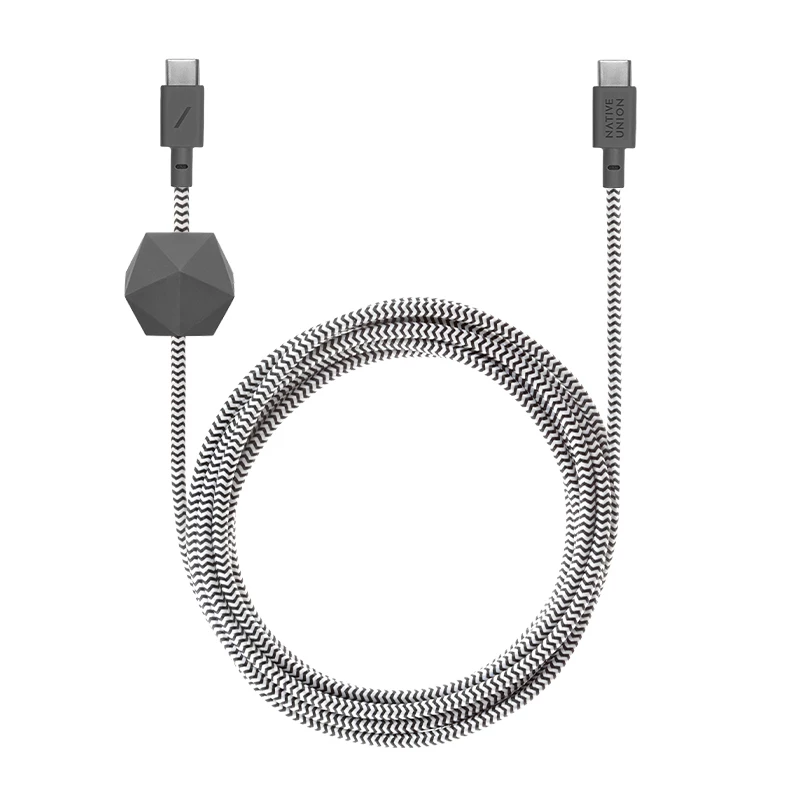 USB-C į USB-C laidas Native Union Anchor kabelis 1,8 m juoda balta