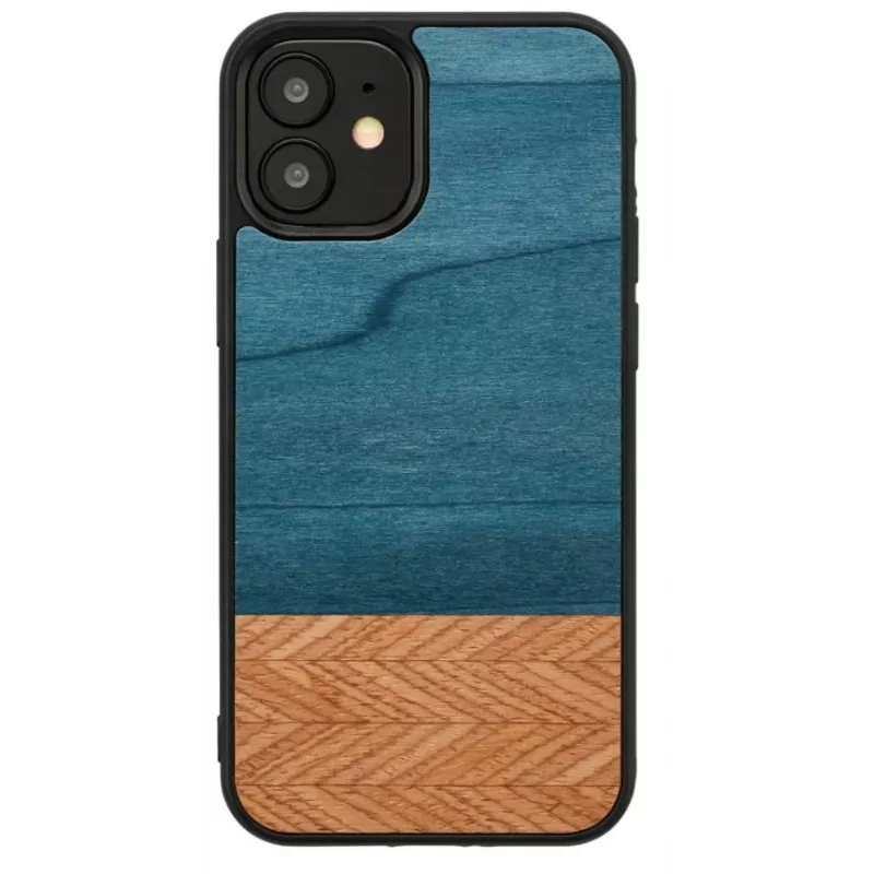 Telefono dėklas man and wood, skirtas iPhone 12 mini — džinsinė juoda