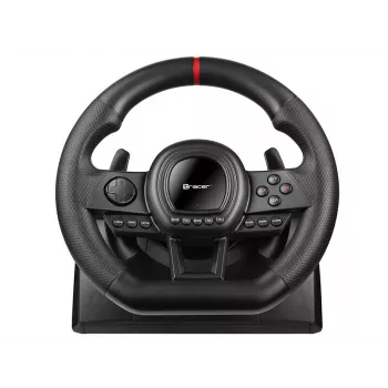 Mechaninė pavarų perjungimo svirtis TRACER TRAJOY47345 — laidinis „6-in-1“ simuliatorių lenktynininko valdiklis, 1,8 m laidas, juoda, ergonomiška neslystanti rankena, 270° pasukimas