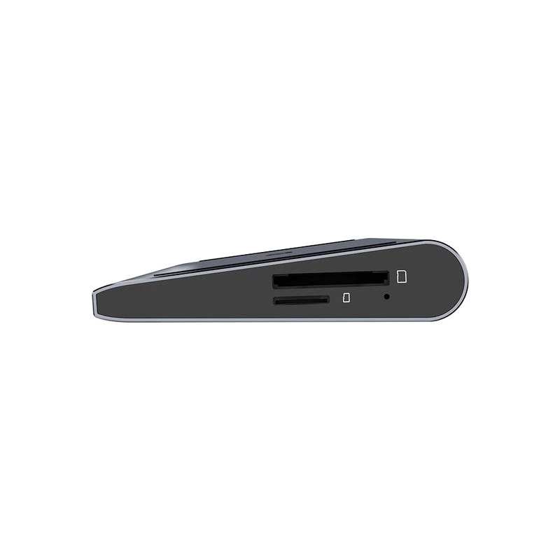 KVM jungiklis Unitek D1106AGY01 USB-C triguba 4K prijungimo stotelė su KVM, 3x USB-A, 5x USB-C, HDMI×2, DP×1, RJ-45, SD skaitytuvas, 3840×2160@60Hz, aliuminis