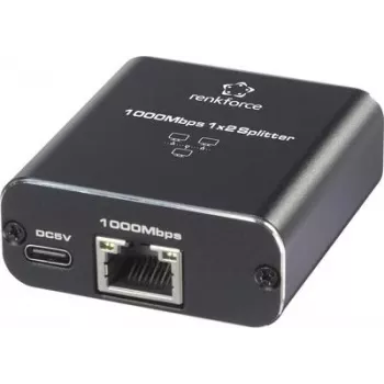 Renkforce RF-GES-200 tinklo komutatorius RJ45 2 prievadų USB maitinimo šaltinis (RF-6739678)