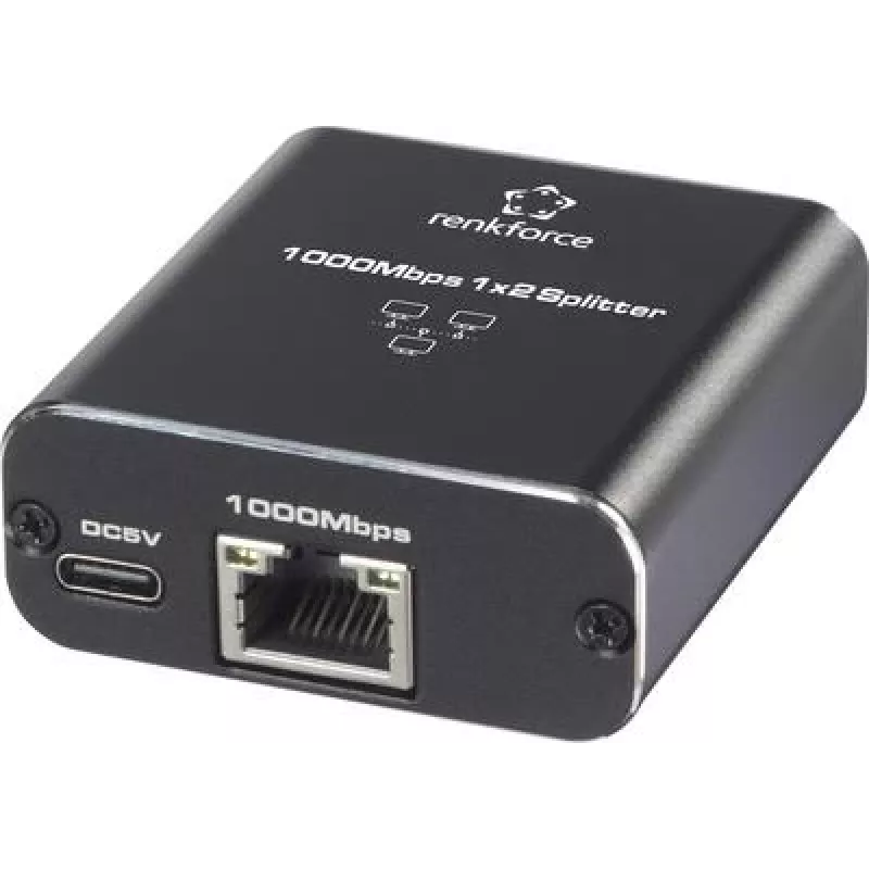 Renkforce RF-GES-200 tinklo komutatorius RJ45 2 prievadų USB maitinimo šaltinis (RF-6739678)