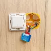 Išmanioji relė Shelly Qubino Wave 1 Mini belaidė 110–240V, 8A AC / 5A DC, 868,4 MHz, vidaus, mėlyna