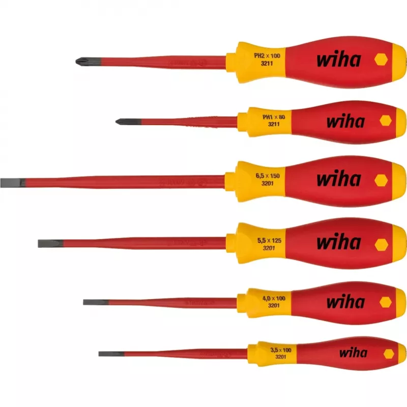 Wiha Schraubendreher-Set SoftFinish electric plonasFix, 6 dalių