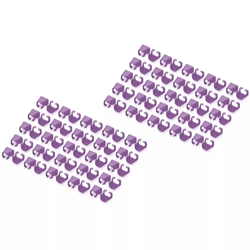 Spalvinis kodavimo segtukas Digitus Color clips skirtas pataisymo kabeliui A-CC-VI PVC violetinis