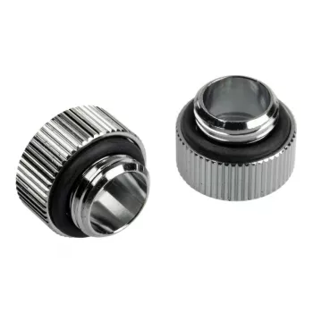Bitspower Touchaqua adapteris tiesus G1/4 colio AG į G1/4 colio IG - 2 vnt., sidabrinis