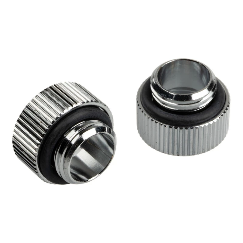 Bitspower Touchaqua adapteris tiesus G1/4 colio AG į G1/4 colio IG - 2 vnt., sidabrinis