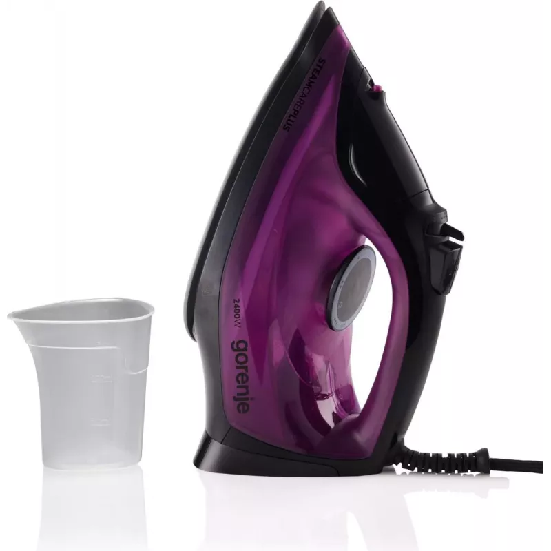 Gorenje SIK2400BKV Garinis lygintuvas, 2400W, vandens talpa 450 ml, nuolatinis garas 40 g/min, automatinis išsijungimas, violetinė/juoda
