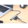 Manhattan USB-A 4 prievadų šakotuvas, 4x USB-A prievadai (1x 5 Gbps USB 3.2 Gen1 aka USB 3.0, 3 x 480 Mbps USB 2.0), maitinamas per USB (nereikia išorinio maitinimo šaltinio), aliuminis