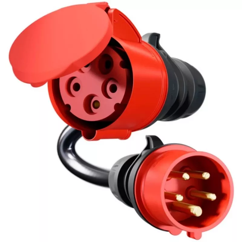 Adapter for Gemini flex 22 kW CEE red three-phase current 32A > CEE red 16A Juoda 30cm