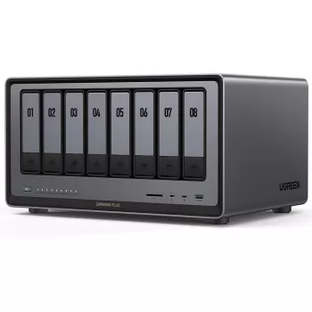 UGREEN NASync DXP8800 Plus 8 vietų NAS 0/8 SATA + 0/2 M.2 SSD, 2x 10GbE, 8 GB RAM