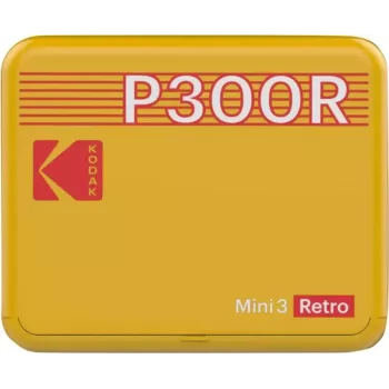 Spausdintuvas Kodak Mini 3 Square Retro Pass Photo Printing Technology Geltonas