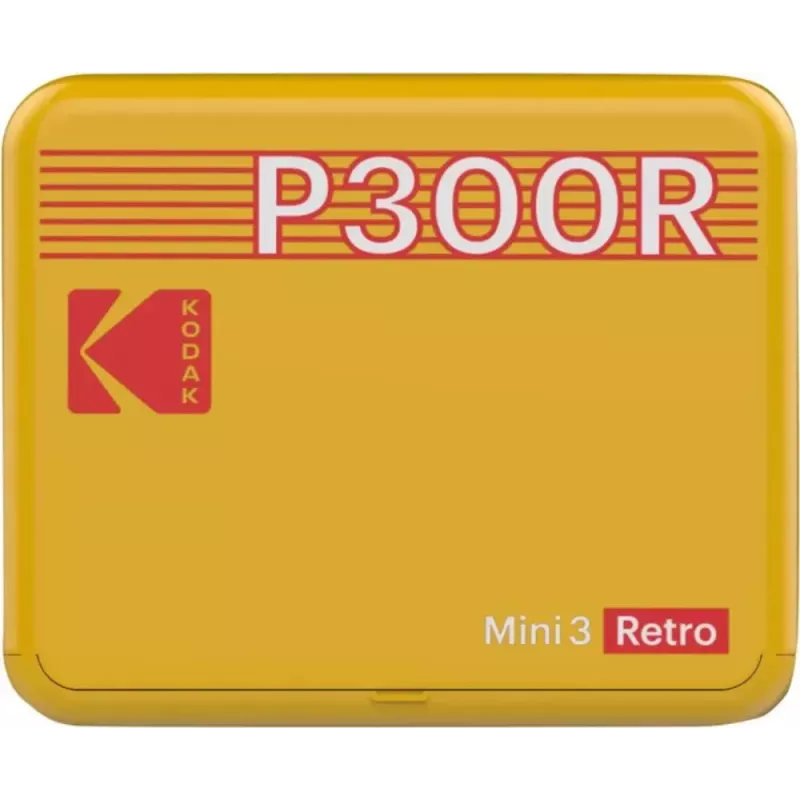 Spausdintuvas Kodak Mini 3 Square Retro Pass Photo Printing Technology Geltonas