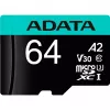 Flash atmintinė ADATA 64GB MicroSDXC UHS-I Premier Pro