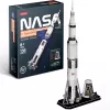 3D dėlionė cubicfun Apollo Saturn Rocket modelis — mastelio surinkimo edukacinis rinkinys
