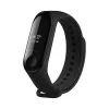Silikoninis dirželis FIXED, skirtas Xiaomi Mi Band 3/4 – juodas, pakaitinis lankstus patvarus silikoninis