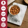 Virtuvinės svarstyklės Beper P102BIL004 - skaitmeninės, 5 kg, 1 g, baltas marmuras