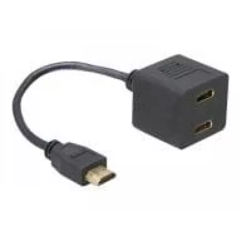 HDMI adapteris DeLOCK 65056 0,2 m, kištukas į 2 lizdus