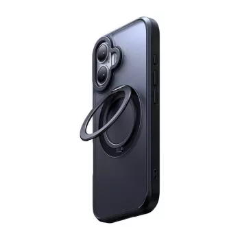 Apsauginis dėklas Mcdodo PC-4930 MagSafe „iPhone 16“ su integruotu stovu, juodas