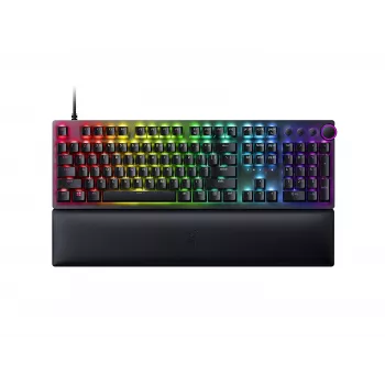 Laidinė žaidimų klaviatūra Razer Huntsman V2 — spragsintys Purple optiniai jungikliai, RGB LED