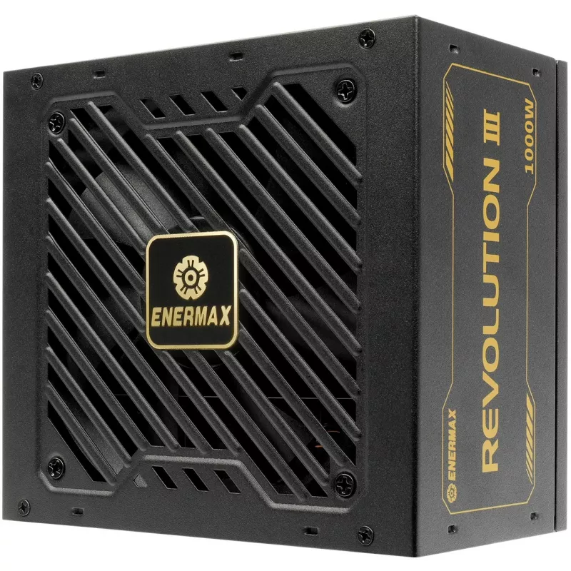 Maitinimo blokas ENERMAX ERV1000G-AHG-MAC, 1000 W, 20+4 kontaktų ATX, visiškai modulinis, 80 PLUS Gold, juodas