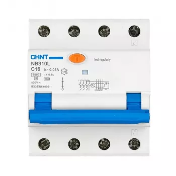 Chint | Automatinis jungiklis RCBO, NB310L/3N, 3P+N, C20, 30mA, A, 6kA | NB310L3PN30MAA20C