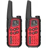 Nešiojamas racija Baofeng BF-T25E — 16 kanalų, 0,5 W, Li-Ion 1400 mAh, 2 vnt. rinkinys (raudona)