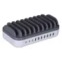 Manhattan Charging Station, 10x Ports: 3x USB-C (up to 18W PD) and 7x USB-A (up to 12W), 120W Total Output, White/Pilka, Three Year Warranty
