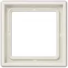 Sieninio jungiklio plokštė JUNG LS 981 W Ivory — varžtų nereikalaujanti duroplasto dangtelis, 81×81 mm